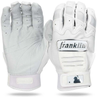 Men's Franklin CFX Pro Chrome Baseball Batting Gloves Pearl White Small