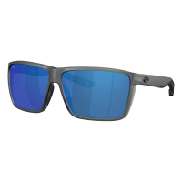 Men's Costa Del Mar Rincon II Polarized Sunglasses Matte Smoke Crystal/Blue Mirror 580 Polycarbonate