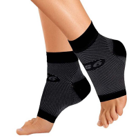 Adult OS1st Compression Foot Sleeve Quarter Socks Small Black