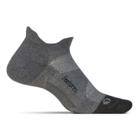 Adult Feetures Elite Max Cushion Tab Ankle Running Socks Medium Grey