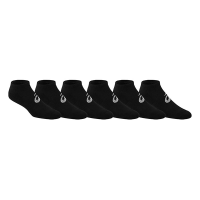 Adult ASICS Invasion 6 Pack Ankle Running Socks XLarge Black