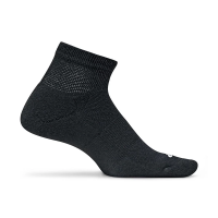 Adult Feetures Therapeutic Light Cushion Quarter Running Socks Medium Black