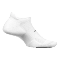 Adult Feetures Feetures High Performance Ultra Light Tab No Show Ankle Running Socks Small White