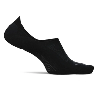 Men's Feetures WoElite Light Cushion Invisible No Show Running Socks Medium Black