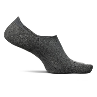 Men's Feetures WoElite Light Cushion Invisible No Show Running Socks Medium Grey