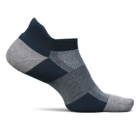 Men's Feetures High Performance Max Cusion Tab No Show Running Socks Small French Navy