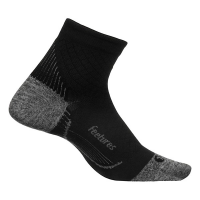 Men's Feetures WoPlantar Fasciitis Relief Quarter Running Socks Medium Black