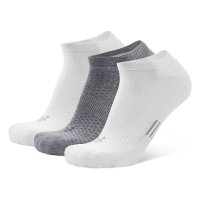 Adult Balega Tempo 3 Pack No Show Socks Medium White/Grey/Black