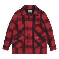 Men's Stormy Kromer The Mackinaw Coat Softshell Jacket Large Tall Red/Black Plaid