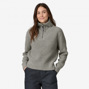 Women’s Recycled Wool-Blend 1/4-Zip Sweater