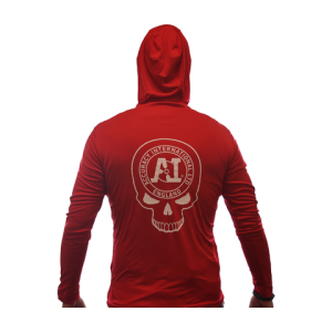 Accuracy International: AI England Skull, Sun Hoodie, Red