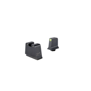 Trijicon 601143: Suppressor/Optic Height Sights for GLOCK(R) Slim Frame Yellow Outline/Green Tritium, Rear: Black Outline/Green Tritium