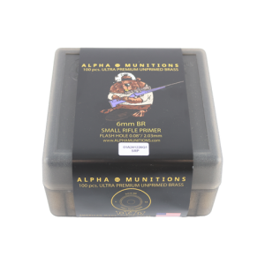 Alpha Munitions: 6mm BR, Small Rifle Primer, 100/Box