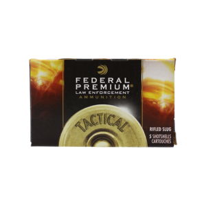 Federal: 12 Gauge, 2 3/4, 1oz Rifled Slug, Tactical, 1610 fps, Hydra-Shok(R) HP, 5/Box