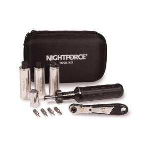Nightforce: Scope Mounting Tool Kit (2-10 in. lb. driver, handle and 25, 68 and 100 in. lb. torque tools)