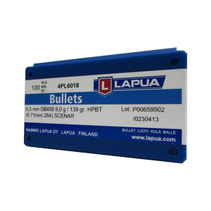 Lapua 4PL6018: 6.5mm (.264) - 139gr Scenar HPBT 100/Box