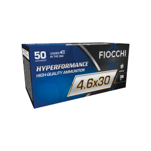 Fiocchi 46EXD: Hyperformance Defense 4.6x30 HK, 38gr THP, 50/Box