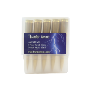 Thunder Ammo: 460 Steyr, 576gr Solid Brass, Match Multi Band