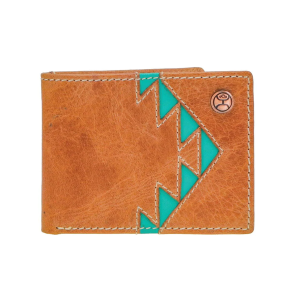 Hooey Hooey Tonkawa Bifold Wallet in Tan/Turquoise - $52.99 at Murdoch's Ranch & Home Supply