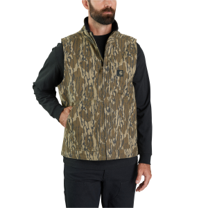Carhartt Carhartt Rugged Flex Duck Loose Fit Sherpa Lined Camo Mock Neck Vest in Mossy Oak Bottomland Camo | Size Small - $82.49 at Murdoch's Ranch & Home Supply