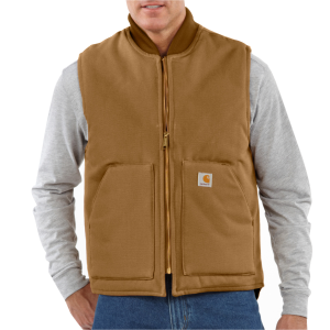 Carhartt Carhartt V01 Relaxed Fit Firm Duck Insulated Rib Collar Vest in Carhartt Brown | Size 3XL - $79.99 at Murdoch's Ranch & Home Supply
