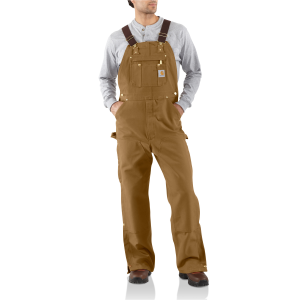 Carhartt R37 Loose Fit Firm Duck Bib Overall in Carhartt Brown | Size 30