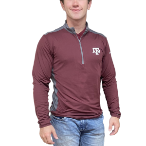 Columbia Columbia CLG ATM Aggies Tech Trail 1/4 Zip Sweatshirt in Maroon/Grey/Purple | Size XL - $52.00 at Murdoch's Ranch & Home Supply