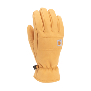 Carhartt Synthetic Leather Fleece Lined Glove in Brown | Size Medium