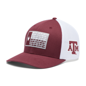 Columbia Columbia CLG ATM Aggies PFG Mesh Fish Flag Ball Cap in Maroon/Red | Size Small/Medium - $31.20 at Murdoch's Ranch & Home Supply