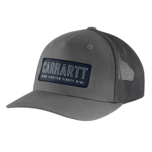 Carhartt Carhartt Rugged Flex Canvas Mesh Back 1889 Patch Cap in Gravel/Navy/Grey - $17.99 at Murdoch's Ranch & Home Supply