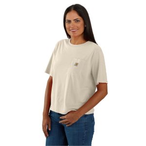 Carhartt Carhartt Loose Fit Lightweight Short Sleeve Crewneck T-Shirt in Oat Milk Heather/Cream | Size XS - $20.99 at Murdoch's Ranch & Home Supply