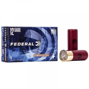 Federal Premium Ammunition Power-Shok 438-Grain 12-Gauge Shotgun Ammo 5 Rounds