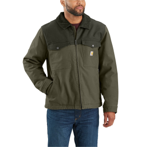 Carhartt Montana Rugged Flex Duck Relaxed Fit Insulated Jacket in Moss/Olive | Mens | Size Large