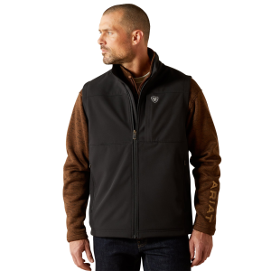 Ariat Vernon Full Zip Softshell Vest in Black | Size Large