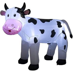 Santas Forest 5' Inflatable Cow Yard Decor