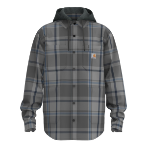 Carhartt Carhartt Rugged Flex Relaxed Fit Flannel Fleece Lined Hooded Shirt Jac in Gravel | Size 3XL - $53.99 at Murdoch's Ranch & Home Supply