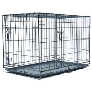 Main St. Pet 2-Door Folding Pet Crate in Black | Size 36"
