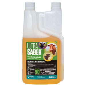 Merck Ultra Saber Pour-On Insecticide for Beef Cattle and Calves | Size 30 oz