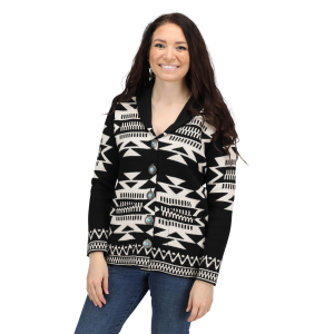 Cotton & Rye Outfitters Cotton & Rye Outfitters Aztec Concho Button Cardigan in Black | Size Small - $72.99 at Murdoch's Ranch & Home Supply