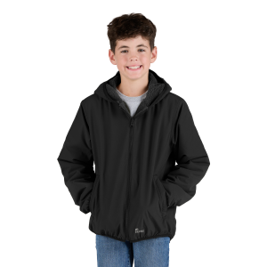 Berne Reversible Sherpa Lined Hooded Jacket in Black | Size XS
