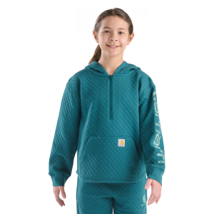 Carhartt Carhartt Sketch Logo Sleeve Quilted Half-Zip Sweatshirt in Atlantic Deep | Size XS - $23.99 at Murdoch's Ranch & Home Supply
