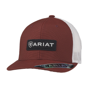Ariat Logo Rectangle Patch Cap in Red