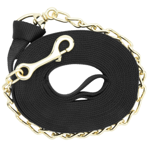 Weaver Weaver Flat Nylon Horse Lunge Line with Chain in Black | Size 1" x 24" - $36.99 at Murdoch's Ranch & Home Supply