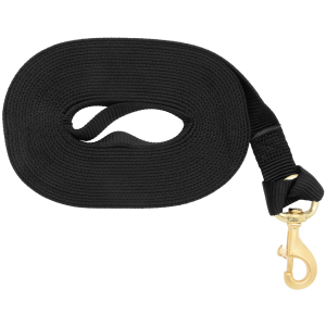 Weaver Weaver Flat Nylon Horse Lunge Line with Snap in Black | Size 1" x 24' - $31.99 at Murdoch's Ranch & Home Supply
