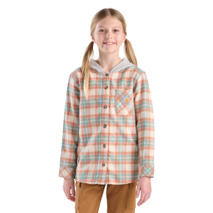 Carhartt Carhartt Hooded Button Down Flannel Shirt in Patina | Size 6X - $17.99 at Murdoch's Ranch & Home Supply