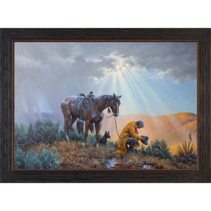 Rocky Mountain Publishing Thanks for The Rain Canvas Framed Wall Art | Size 7" x 10"