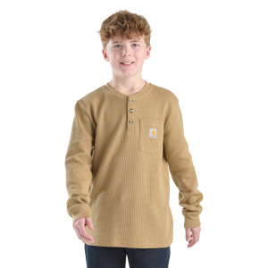 Carhartt Carhartt Thermal Henley Pocket Long Sleeve T-Shirt in Dark Khaki | Size Medium - $17.99 at Murdoch's Ranch & Home Supply