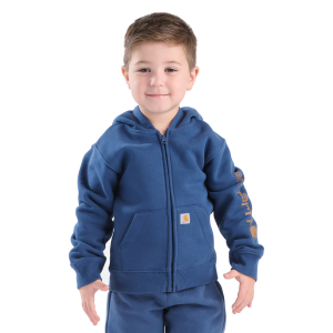 Carhartt Carhartt Sleeve Logo Full Zip Hooded Sweatshirt in Dark Denim | Size 2T - $17.99 at Murdoch's Ranch & Home Supply