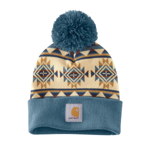 Carhartt Carhartt Bethany Yellowtail Pom Cuffed Beanie in Storm Blue - $17.99 at Murdoch's Ranch & Home Supply