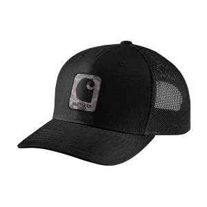 Carhartt Carhartt Rugged Flex Twill Mesh Back Camo Patch Cap in Black - $17.99 at Murdoch's Ranch & Home Supply